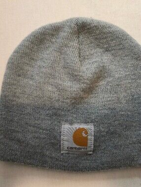 Carhartt Gray Acrylic Knit Beanie Hat One Size Fits All
